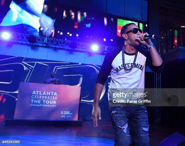 Rapper Ludacris performs onstage at 2017 Atlanta Celebrates The Tour Championship! Kickoff Celebration at College Football Hall of Fame on September...