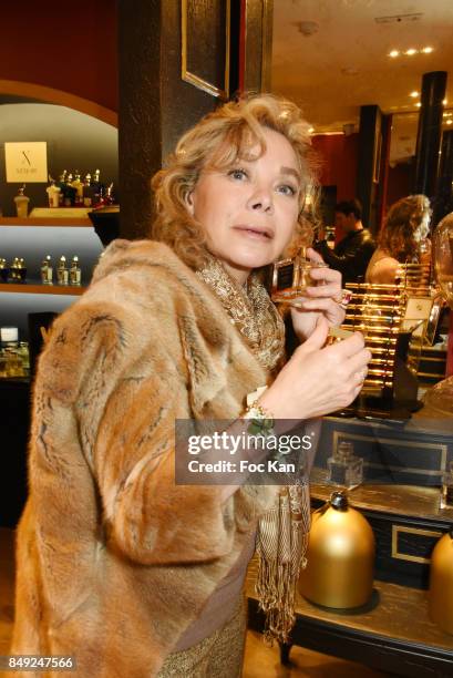 Actress Grace de Capitani attends 'Nuit Jovoy Rose Millesimee' at Jovoy Store on September 18, 2017 in Paris, France.