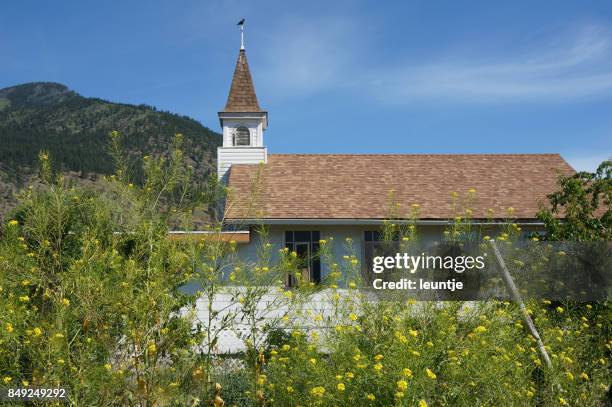 st. john the baptist - church in lillooet - cariboo stock pictures, royalty-free photos & images
