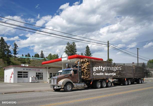 highway 97 at 100 mile house along the goldrush trail - cariboo stock pictures, royalty-free photos & images