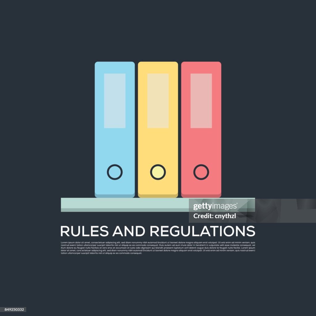 NORMAS Y REGLAMENTOS CONCEPTO VECTOR ICONO