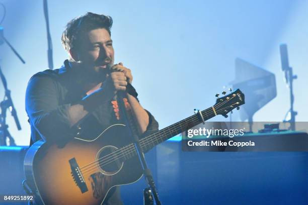 Marcus Mumford of Mumford & Sons performs on stage at Citi Sound Vault with Mumford & Sons at United Palace Theater on September 18, 2017 in New York...