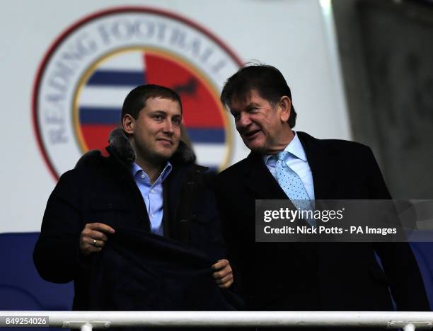 Reading owner Anton Zingarevich with chairman John Madejski before during the Barclays Premier League match at the Madejski Stadium, Reading.