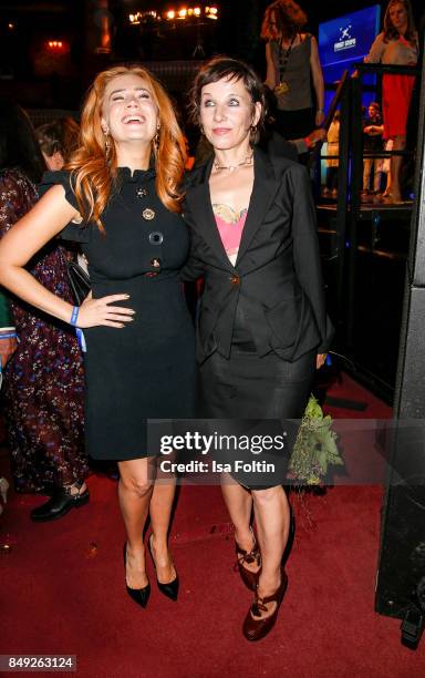 German presenter and actress Palina Rojinski and German actress Meret Becker attend the First Steps Awards 2017 at Stage Theater on September 18,...