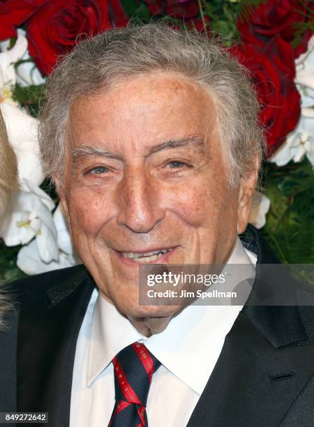 Singer Tony Bennett attends The American Theatre Wing's Centennial Gala at Cipriani 42nd Street on September 18, 2017 in New York City.