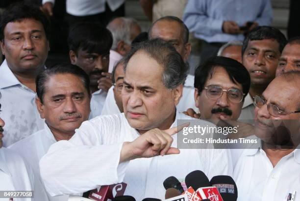 Rajya Sabha Elections Industrialist: Rahul Bajaj coming out of Vidhan Bhavan after winning the Rajya Sabha seat. Also seen Prakash Javdekar ,...