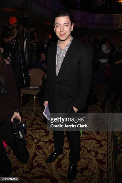 Designer Malan Breton attends Richie Rich Fall 2009 fashion show during Mercedes-Benz Fashion Week at Waldorf=Astoria on February 18, 2009 in New...