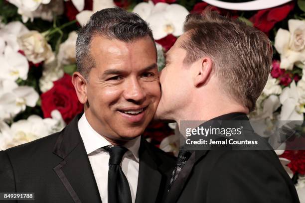 Sergio Trujillo and Jack Noseworthy attend the American Theatre Wing Centennial Gala at Cipriani 42nd Street on September 18, 2017.