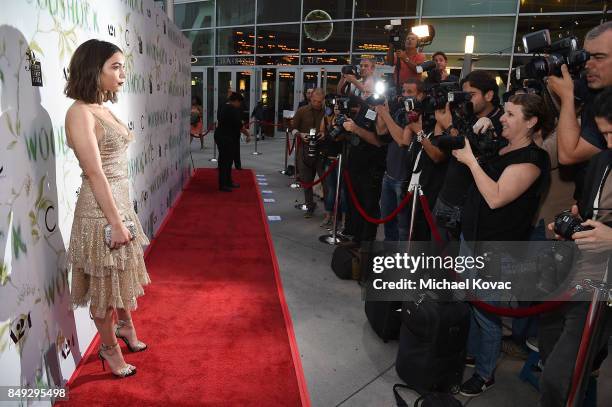 Actress Rowan Blanchard attends Los Angeles premiere of 'Woodshock' at ArcLight Cinemas on September 18, 2017 in Hollywood, California.