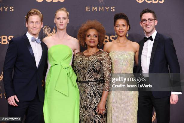 Actors Gavin Stenhouse, Mackenzie Davis, Denise Burse, Gugu Mbatha-Raw and Billy Griffin Jr. Of the 'Black Mirror' episode 'San Junipero,' winner of...