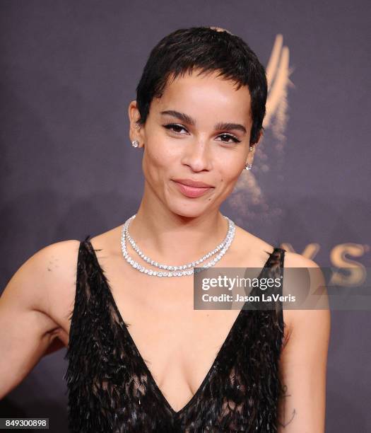 Actress Zoe Kravitz attends the 69th annual Primetime Emmy Awards at Microsoft Theater on September 17, 2017 in Los Angeles, California.