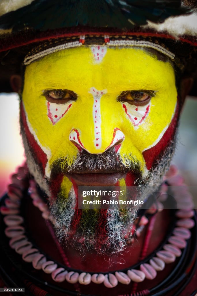 Huli wigman at the 61st Goroka Cultural Show in Papua New Guinea