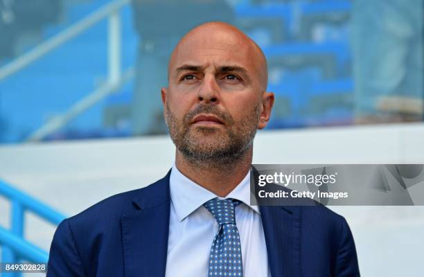 Tommaso Giulini president of Cagliari Calcio looks on before the Serie A match between Spal and Cagliari Calcio at Stadio Paolo Mazza on September...