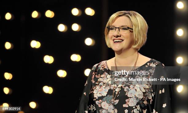 Sarah Millican during the filming of the Sarah Millican Show at Media City, Manchester.