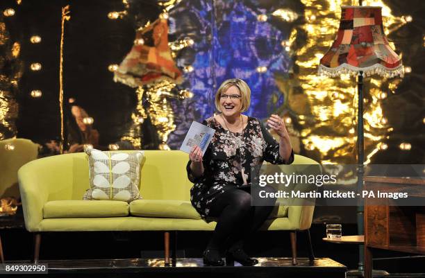 Sarah Millican during the filming of the Sarah Millican Show at Media City, Manchester.