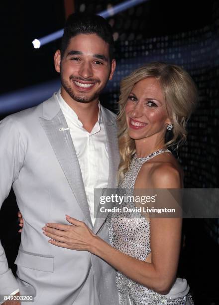 Dancer Alan Bersten and singer Debbie Gibson attend "Dancing with the Stars" season 25 at CBS Televison City on September 18, 2017 in Los Angeles,...