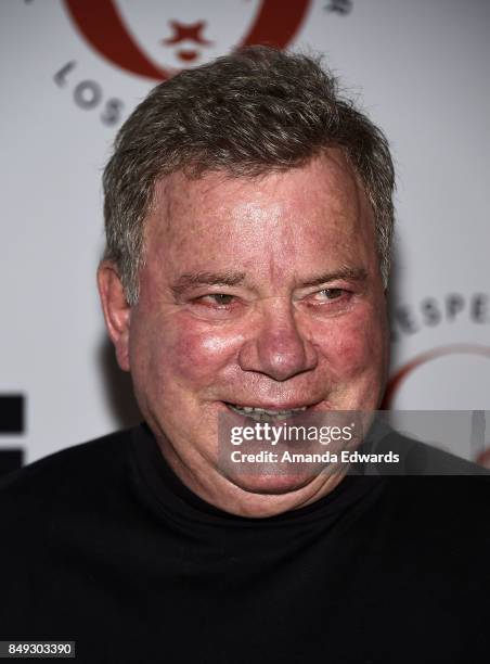 Actor William Shatner arrives at the 27th Annual Simply Shakespeare benefit at the Freud Playhouse, UCLA on September 18, 2017 in Westwood,...