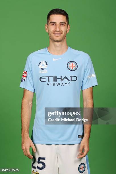 Iacopo La Rocca poses during the Melbourne City 2017/18 A-League season headshots session Fox Footy Studios on September 19, 2017 in Melbourne,...