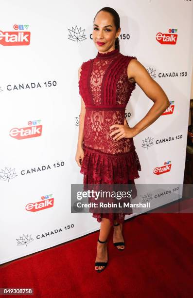 Actress Amanda Brugel attends the Canadian Consulate's Celebration for the Canadian Nominees of the 69th Emmy Awards at Official Residence Of Canada...