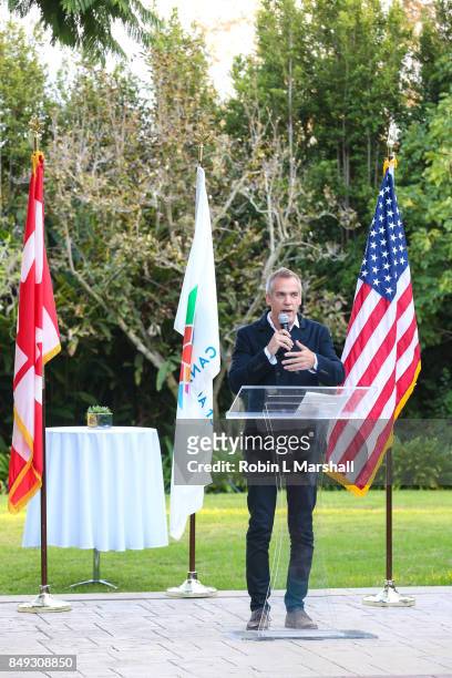 Emmy Winner and Director Jean-Marc Vallee attends the Canadian Consulate's Celebration for the Canadian Nominees of the 69th Emmy Awards at Official...