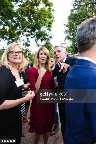 Emmy Winners Laura Dern and Jean-Marc Valle attend the Canadian Consulate's Celebration for the Canadian Nominees of the 69th Emmy Awards at Official...