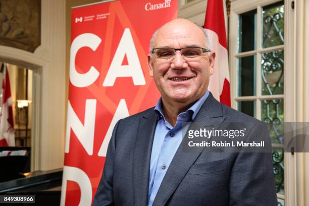 Emmy Winner Howard Barish attends the Canadian Consulate's Celebration for the Canadian Nominees of the 69th Emmy Awards at Official Residence Of...