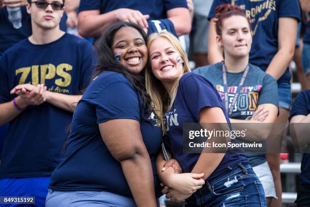 Akron Zips fans in the stands during the first quarter of the college football game between the Iowa State Cyclones and Akron Zips on September 16 at...