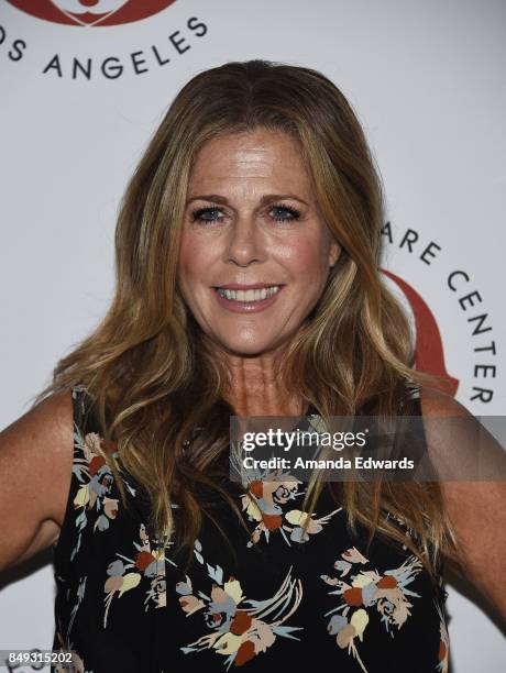 Actress Rita Wilson arrives at the 27th Annual Simply Shakespeare benefit at the Freud Playhouse, UCLA on September 18, 2017 in Westwood, California.