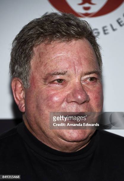 Actor William Shatner arrives at the 27th Annual Simply Shakespeare benefit at the Freud Playhouse, UCLA on September 18, 2017 in Westwood,...
