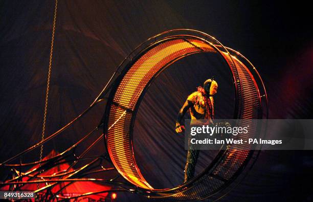 Cirque de Soleil unveil their new show Kooza at a dress reheasal at the Royal Albert Hall in London.