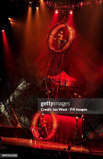 Cirque de Soleil unveil their new show Kooza at a dress reheasal at the Royal Albert Hall in London.