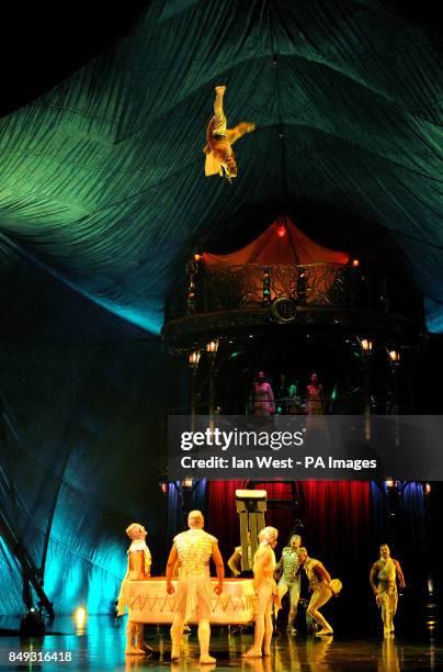 Cirque de Soleil unveil their new show Kooza at a dress reheasal at the Royal Albert Hall in London.