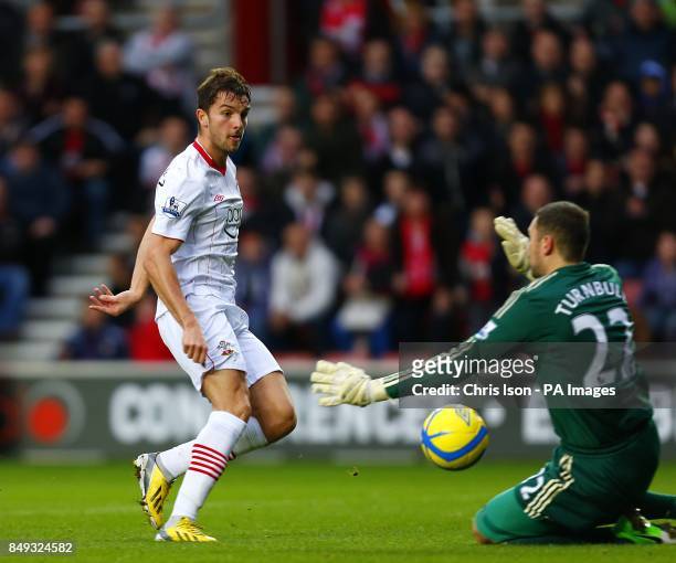 Southampton's Jay Rodriguez scores his side's first goal of the game