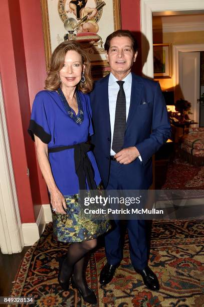 Margo Langenberg and Edgar Batista attend Jackie Weld Drake hosts Casita Maria's Fiesta 2017 Cocktail Party at Private Residence on September 18,...