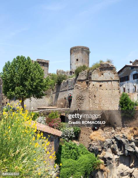 castello borgia in nepi, viterbo province lazio italy - nepi stock pictures, royalty-free photos & images