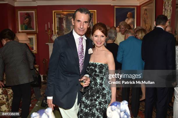 Roy Kean and Jean Shafiroff attend Jackie Weld Drake hosts Casita Maria's Fiesta 2017 Cocktail Party at Private Residence on September 18, 2017 in...