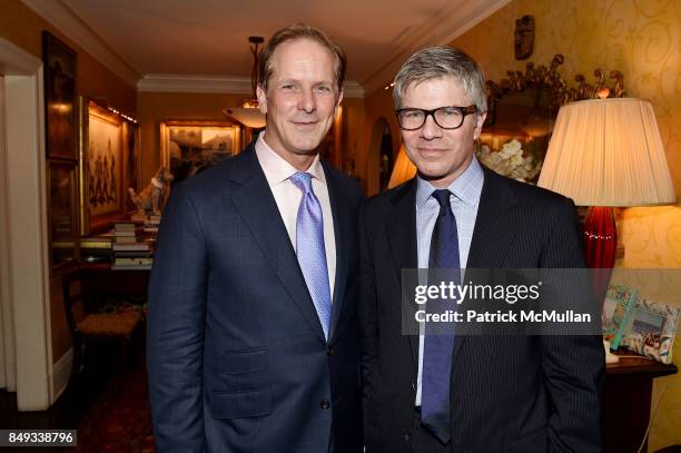 Shayne Doty and Peter Bacanovic attend Jackie Weld Drake hosts Casita Maria's Fiesta 2017 Cocktail Party at Private Residence on September 18, 2017...