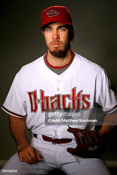 Dan Haren of the Arizona Diamondbacks poses during photo day at the Diamondbacks spring training complex on February 19, 2009 in Tuscon, Arizona.