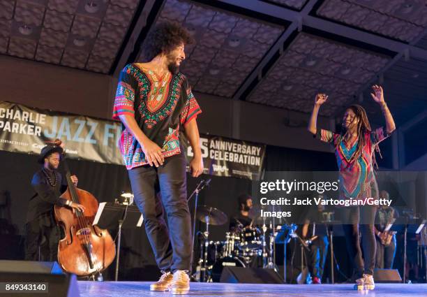 American tap dancers Jason Samuels Smith and Dormeshia Sumbry-Edwards perform in the former's 'Chasin' the Bird Remixed' at the 25th Annual Charlie...