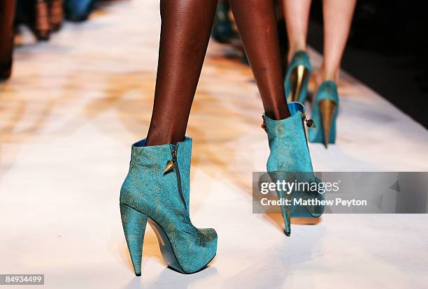 Models walk the runway during Payless at Christian Siriano 2009 Fashion Show at Mercedes-Benz Fashion Week in New York February 19, 2009.