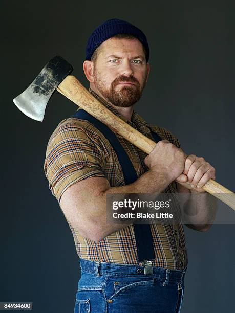 lumberjack - forestry worker stock pictures, royalty-free photos & images