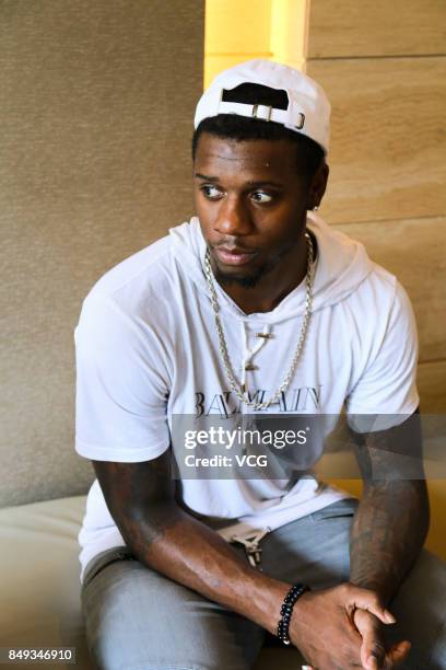 American basketball player Terrence Jones arrives at Qingdao Liuting International Airport after signing a contract with the Qingdao Eagles...