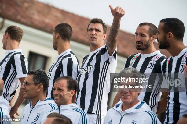 Mario Mandzukic of Juventus attends the official First Team Squad Photocall on September 18, 2017 in Turin, Italy.