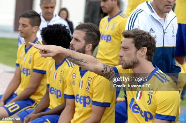 Claudio Marchisio of Juventus attends the First Team Squad Photocall on September 18, 2017 in Turin, Italy.