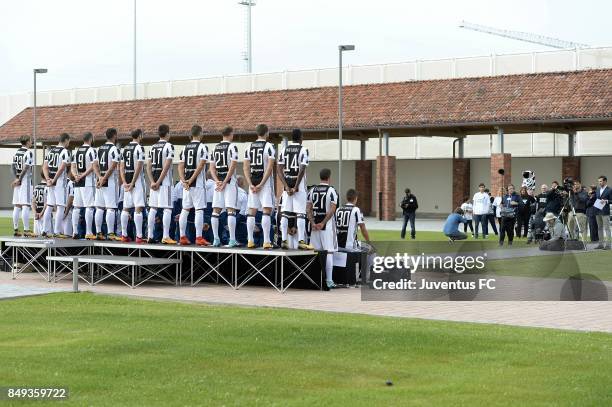 Juventus players attend the First Team Squad Photocall on September 18, 2017 in Turin, Italy.