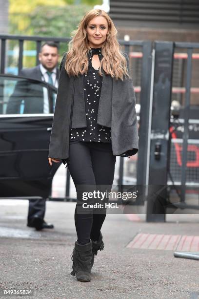 Catherine Tyldesley seen at the ITV Studios on September 19, 2017 in London, England.