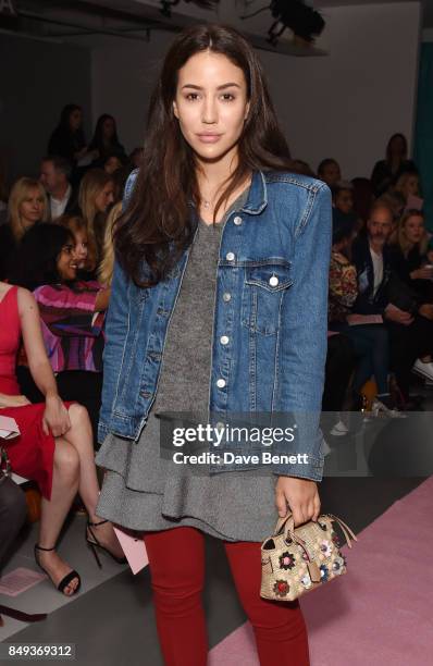 Tamara Kalinic attends the Emilio De La Morena SS18 Catwalk Show at BFC Show Space on September 19, 2017 in London, England.