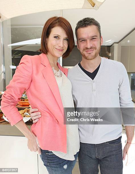 Actors Kate Walsh and Balthazar Getty attend a luncheon hosted by Oliver Peoples and Van Cleef & Arpels at a private residence on February 19, 2009...