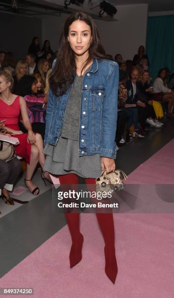 Tamara Kalinic attends the Emilio De La Morena SS18 Catwalk Show at BFC Show Space on September 19, 2017 in London, England.
