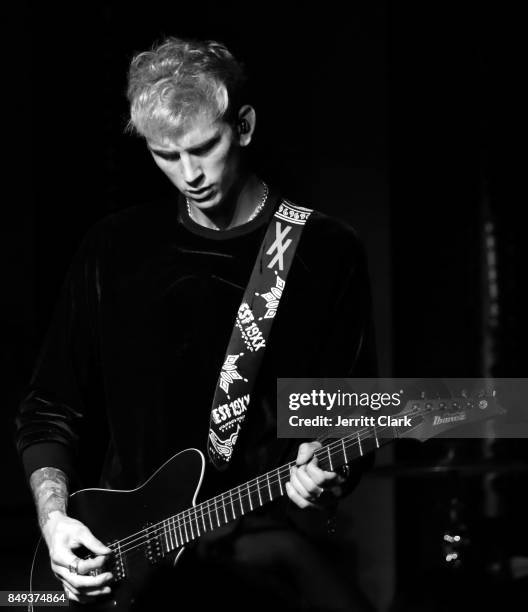 Machine Gun Kelly performs at Private Show at The Peppermint Club on September 18, 2017 in Los Angeles, California.